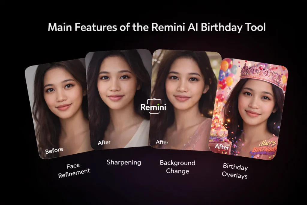 Features of the Remini AI Birthday Features of the Remini AI Birthday Tool?