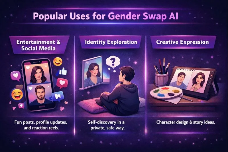 Popular Uses for Gender Swap AI