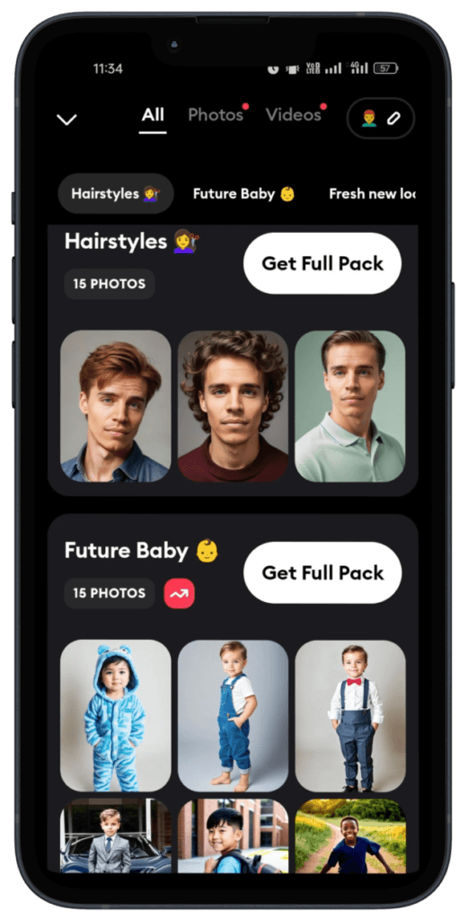 Remini ai hairstyle feature