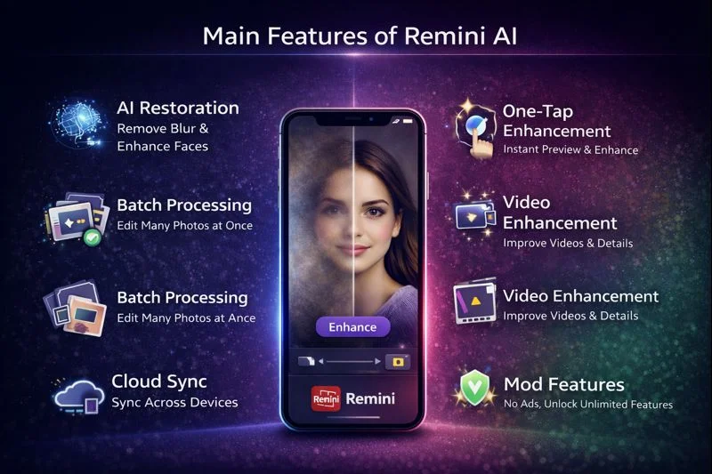 Remini AI All New Features What Is Remini (AI Restoration and Enhancement)