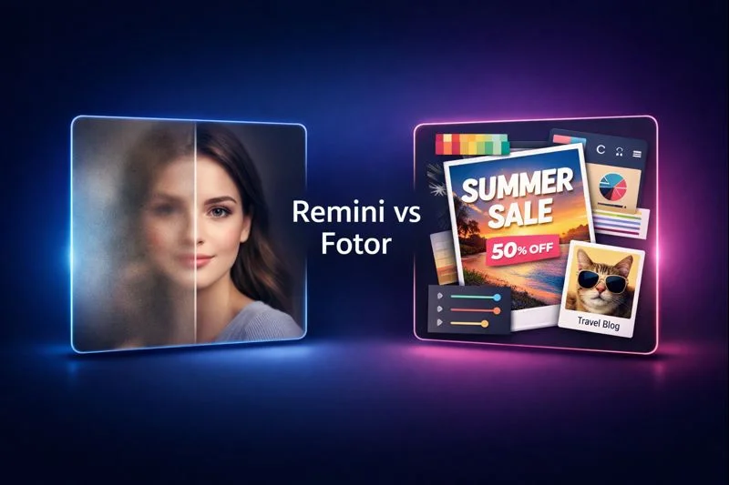 Remini AI vs Fotor App Features Comparison 1 Remini Ai vs Fotor App Comparison for Photo and Video Editing